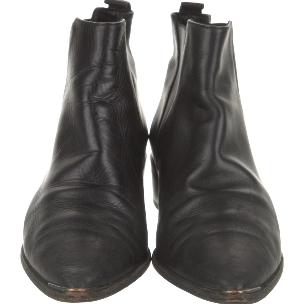 Acne Black Leather Ankle Booties - Picture 3 of 5